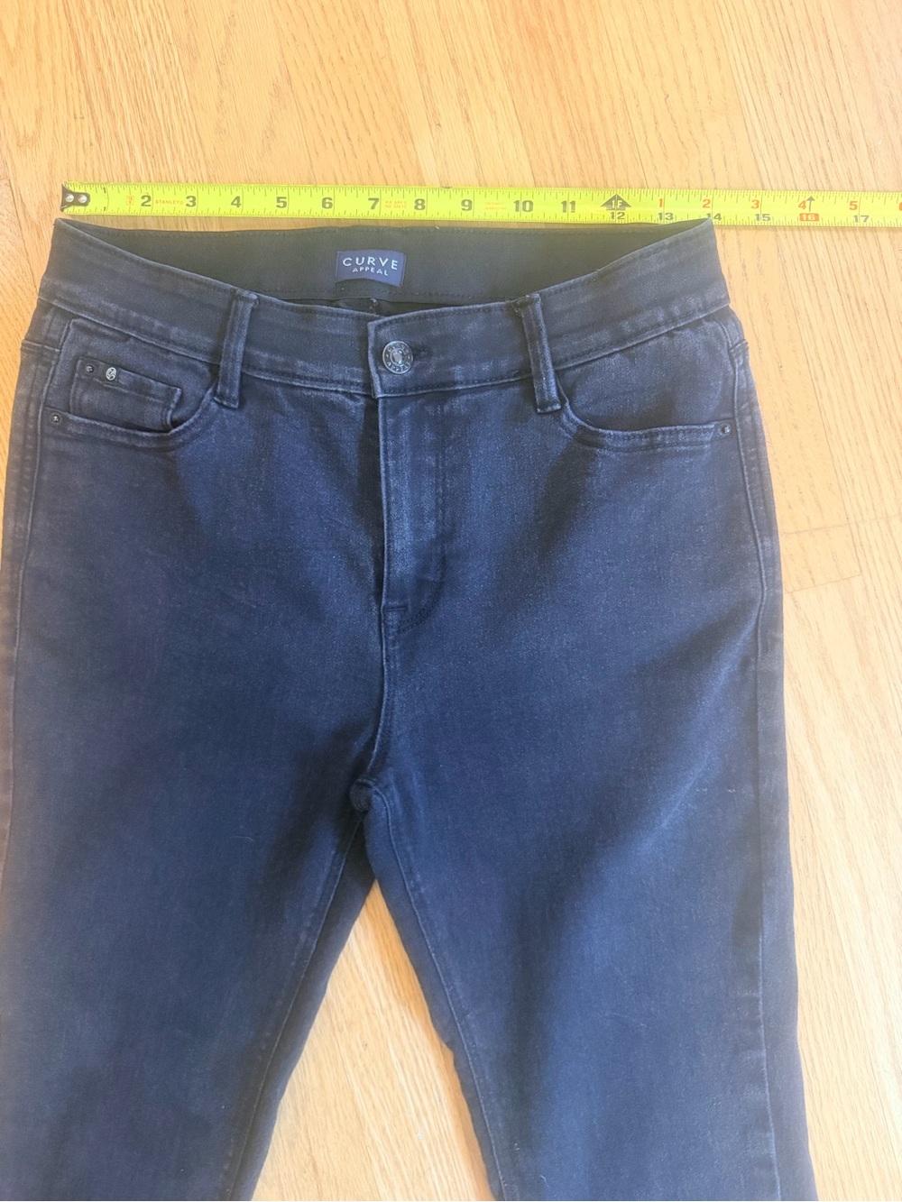 Women’s Size 4/27 "Curve Appeal" Skinny Jeans - Black Stretch Denim GUC - Picture 4 of 7